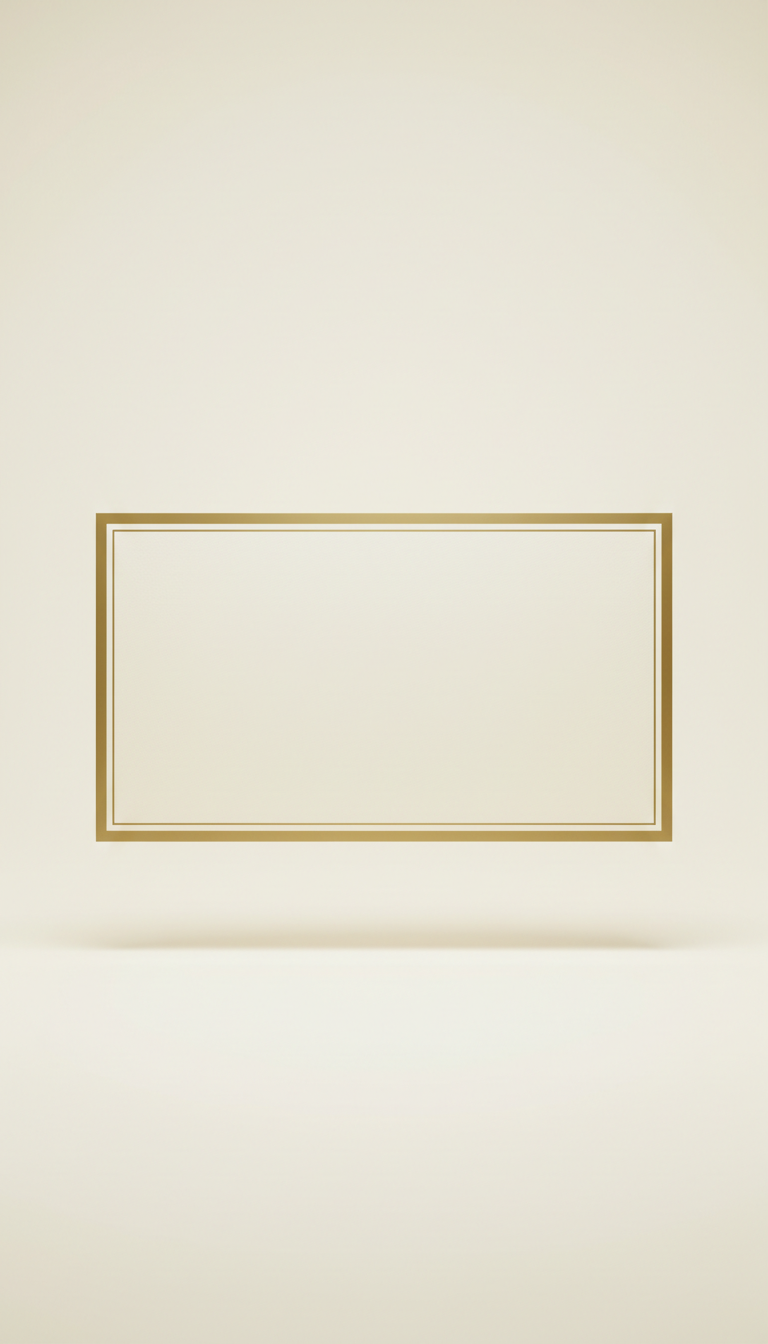 Warm White Corporate Banner with Gold Accent
