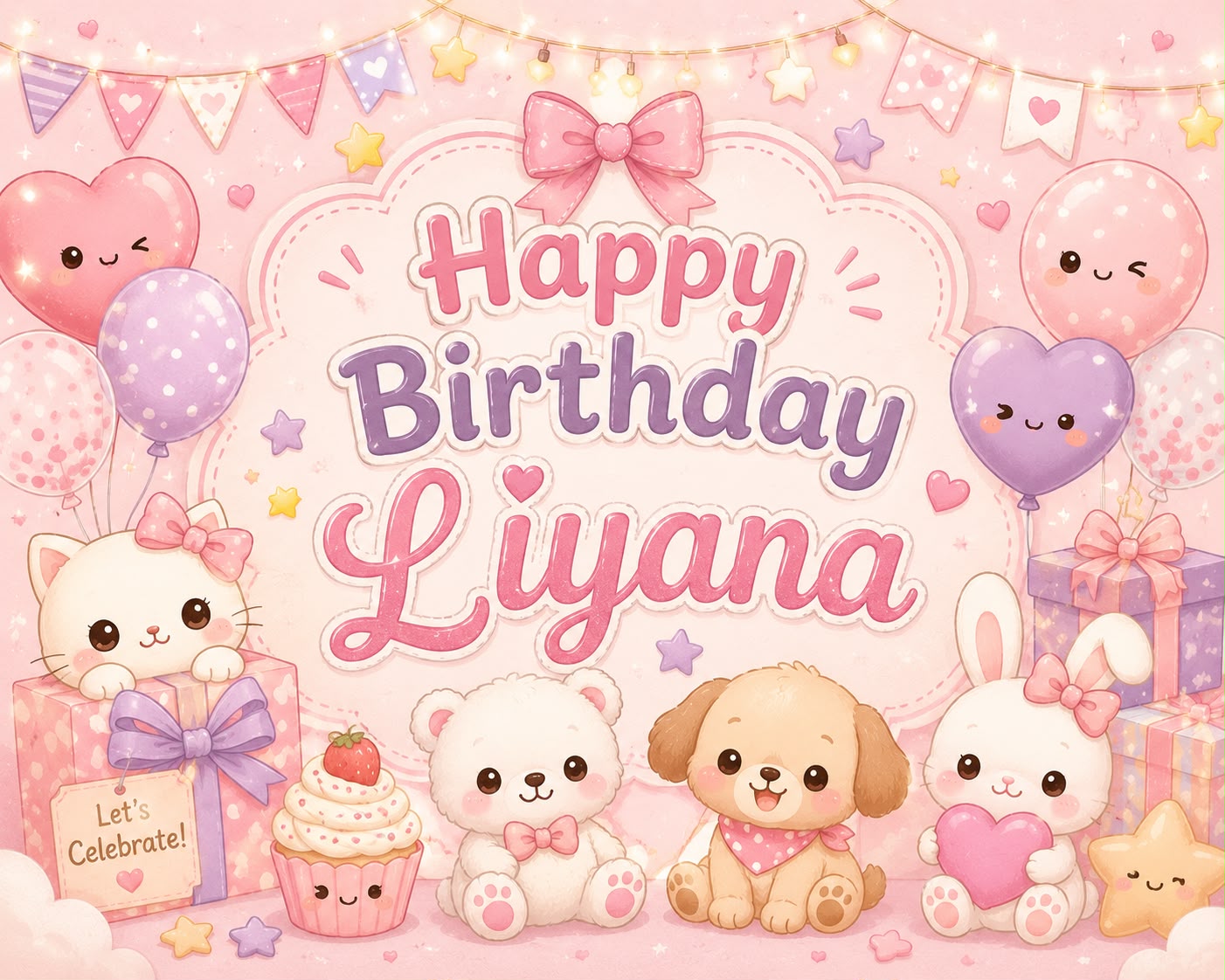 Cute Animal Personalised Birthday Fabric Backdrop