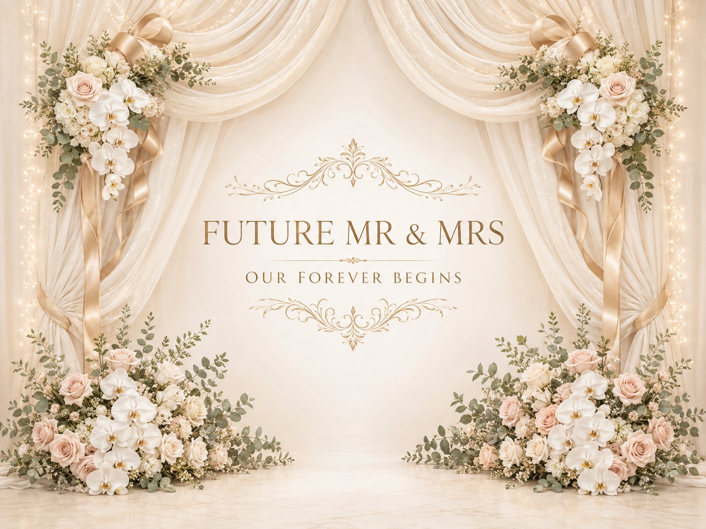 Future Mr and Mrs Engagement Backdrop