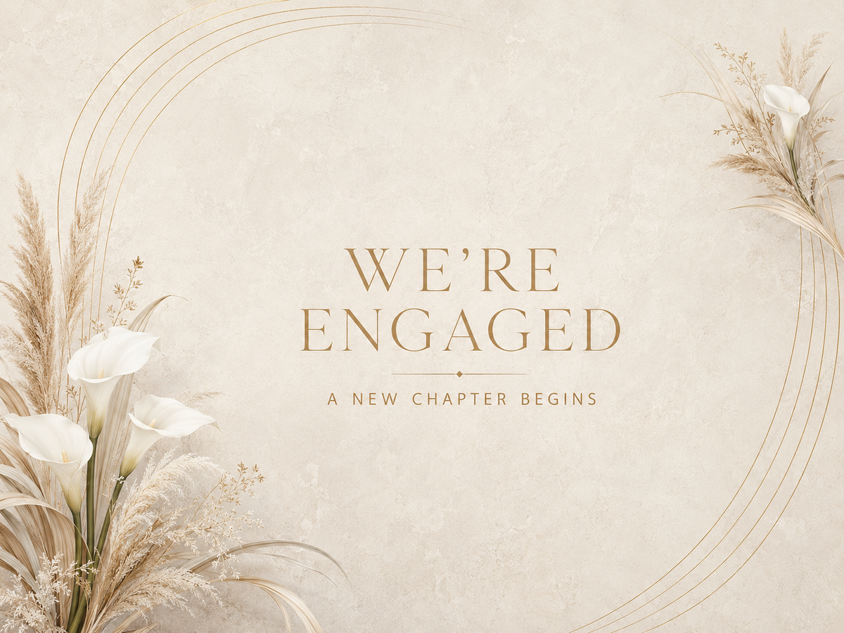 Modern Minimalist Engagement Backdrop