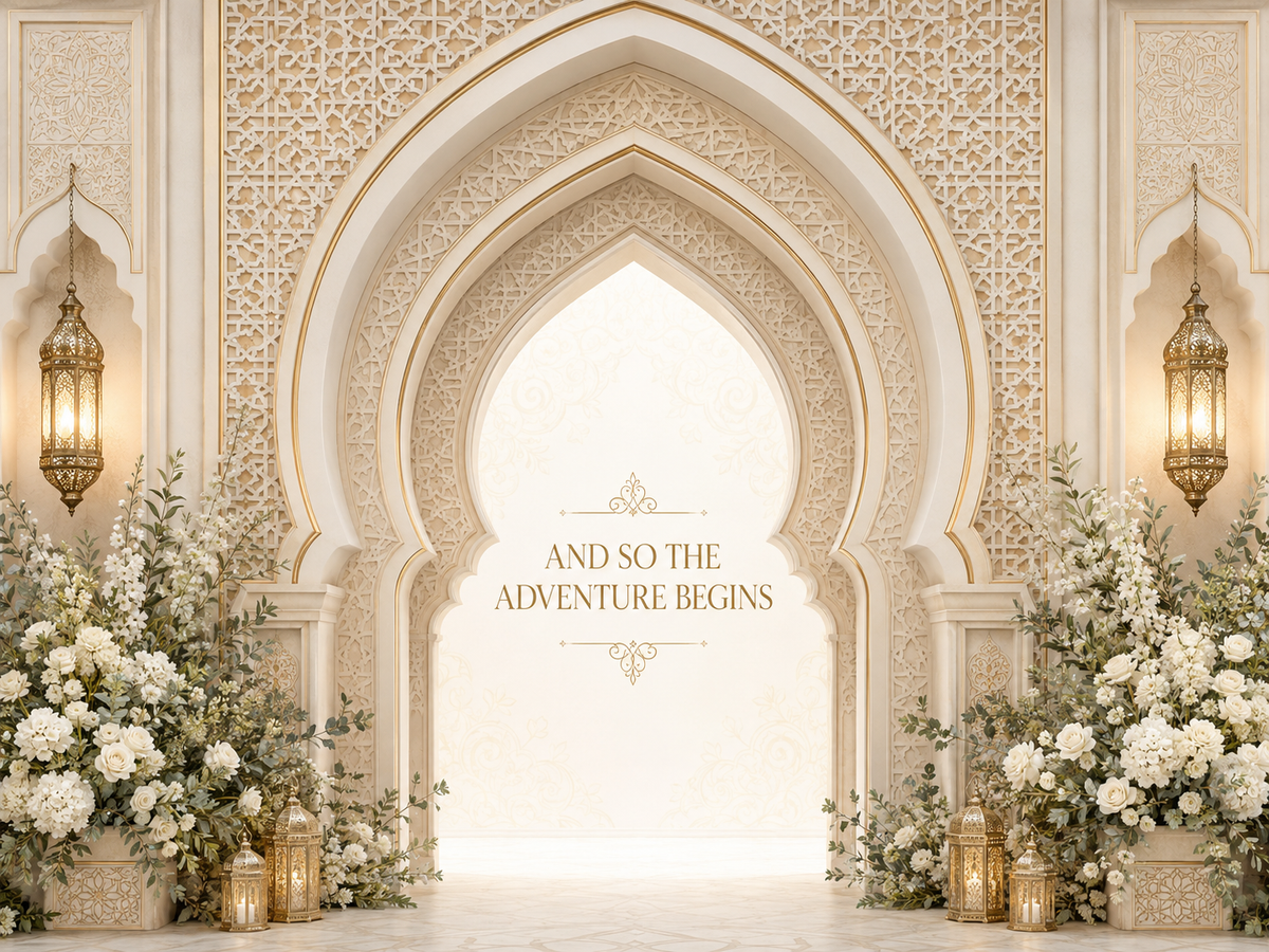 Arabic Inspired Arches Wedding Backdrop